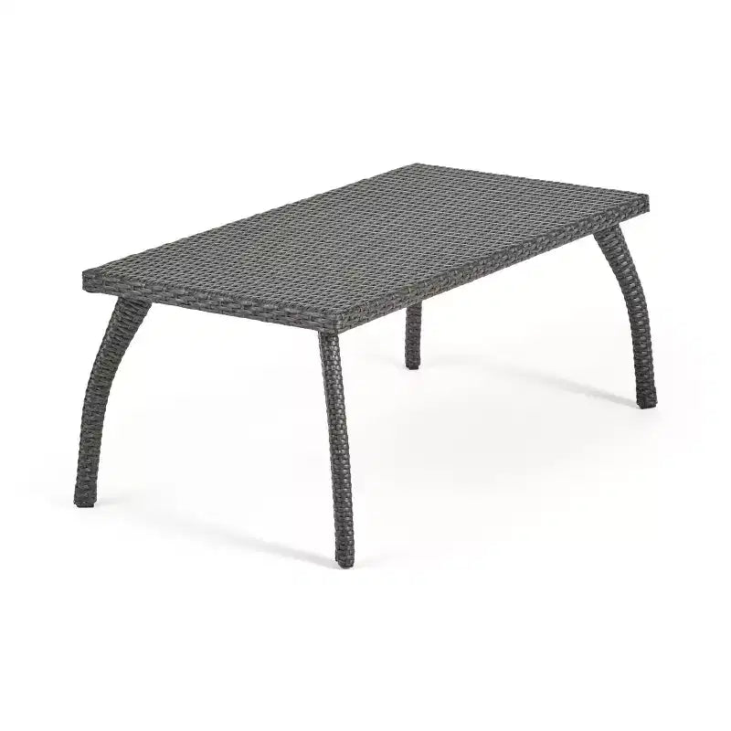 GDFStudio Hilary Outdoor Wicker 4 Seater Chat Set with Water Resistant Cushions