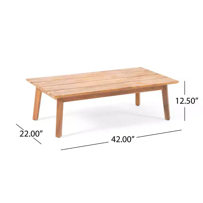 Christopher Knight Home Brooklyn Outdoor 4 Piece Acacia Wood Chat Set with Cushions
