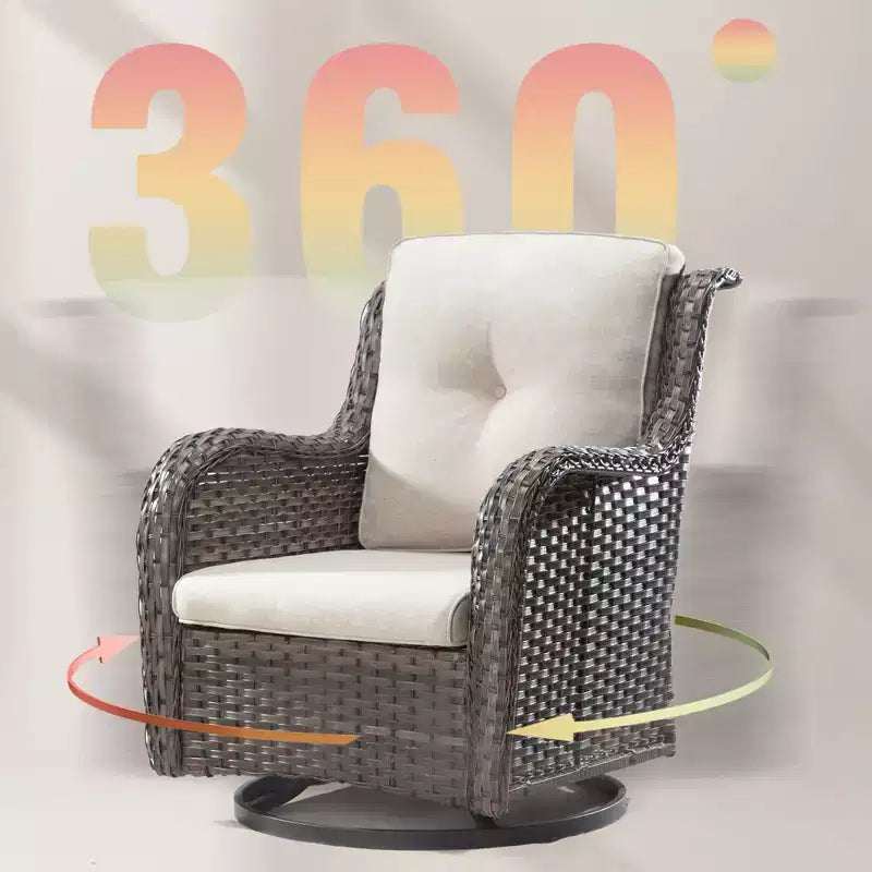 UPTIOT Wicker Outdoor Rocking Chair
