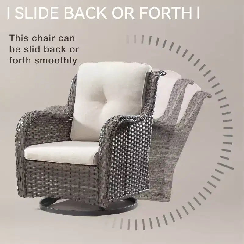 UPTIOT Wicker Outdoor Rocking Chair