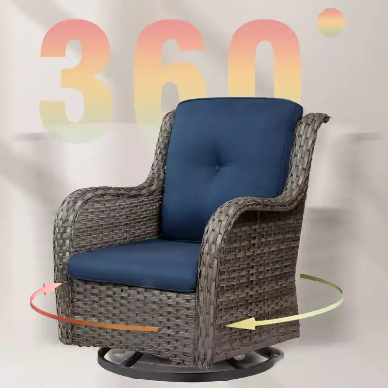 UPTIOT Wicker Outdoor Rocking Chair