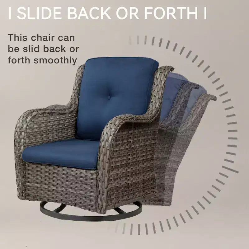UPTIOT Wicker Outdoor Rocking Chair