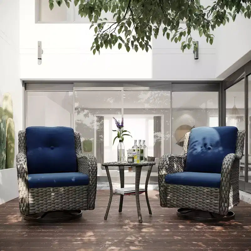 UPTIOT Wicker Outdoor Rocking Chair
