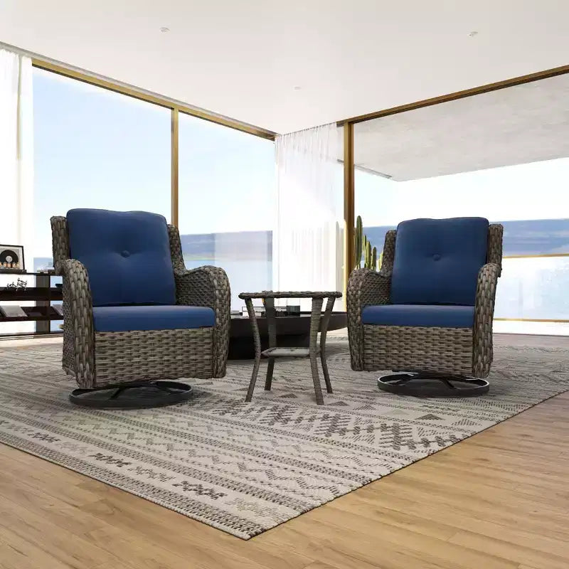 UPTIOT Wicker Outdoor Rocking Chair