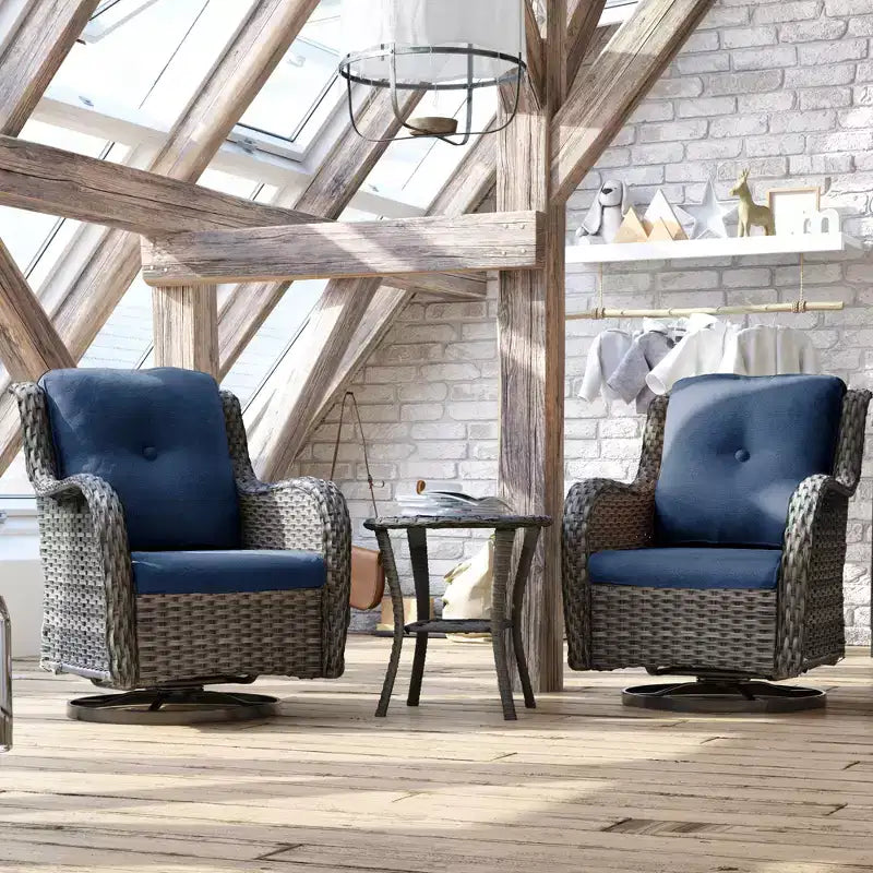 UPTIOT Wicker Outdoor Rocking Chair