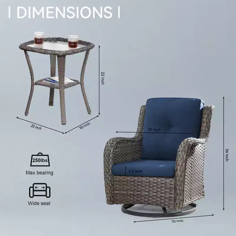 UPTIOT Wicker Outdoor Rocking Chair