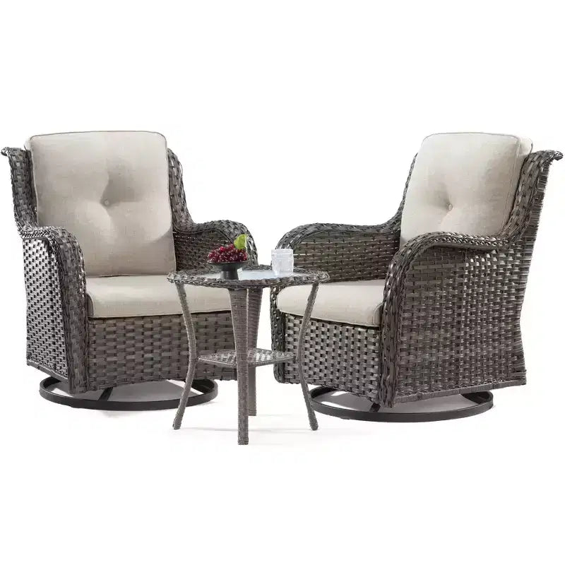 UPTIOT Wicker Outdoor Rocking Chair