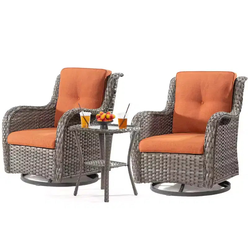 UPTIOT Wicker Outdoor Rocking Chair