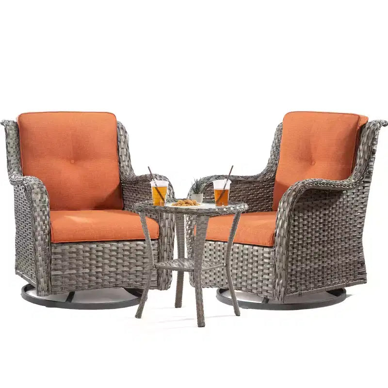 UPTIOT Wicker Outdoor Rocking Chair