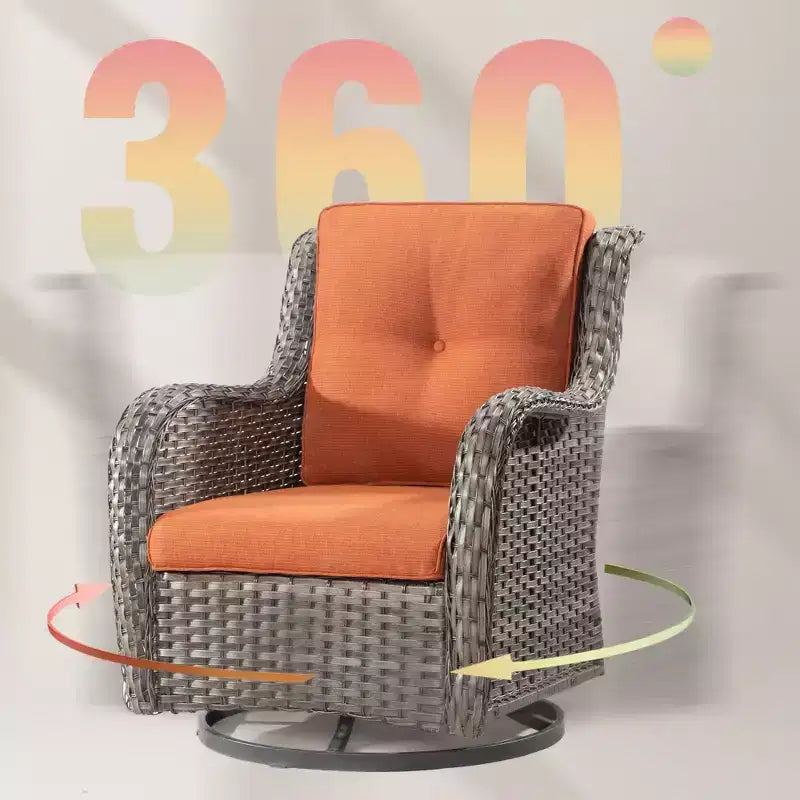 UPTIOT Wicker Outdoor Rocking Chair