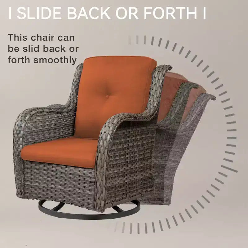 UPTIOT Wicker Outdoor Rocking Chair