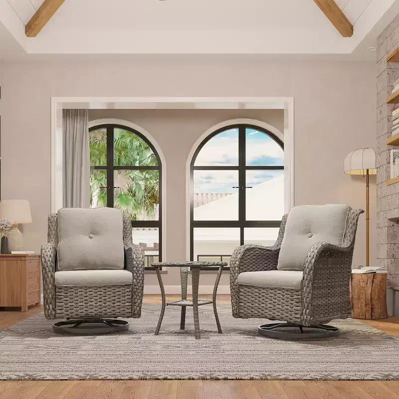UPTIOT Wicker Outdoor Rocking Chair