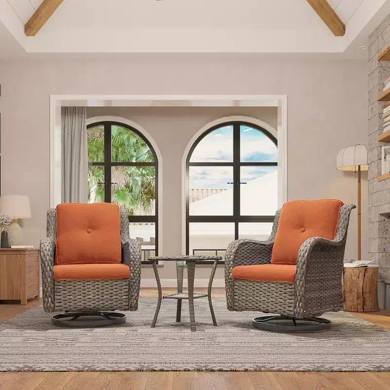 UPTIOT Wicker Outdoor Rocking Chair