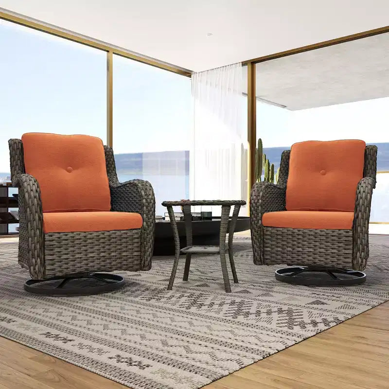 UPTIOT Wicker Outdoor Rocking Chair