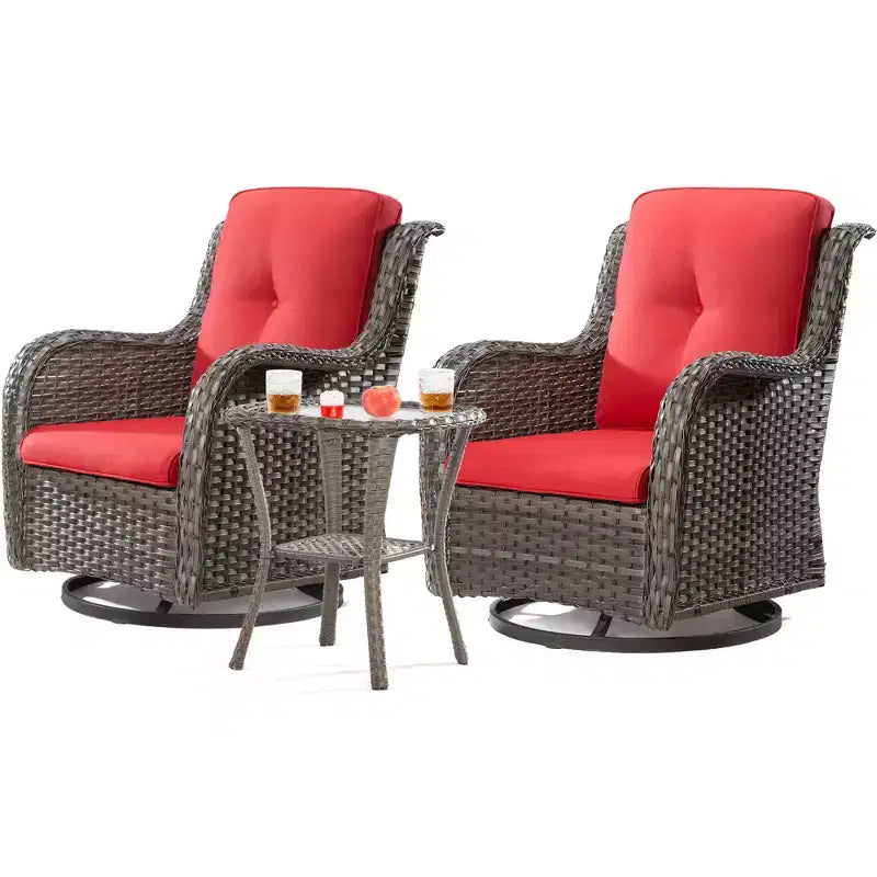 UPTIOT Wicker Outdoor Rocking Chair