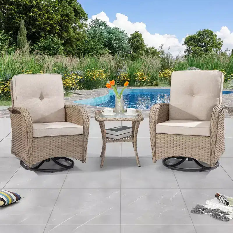 UPTIOT 2 - Person Outdoor Seating Group with Cushions