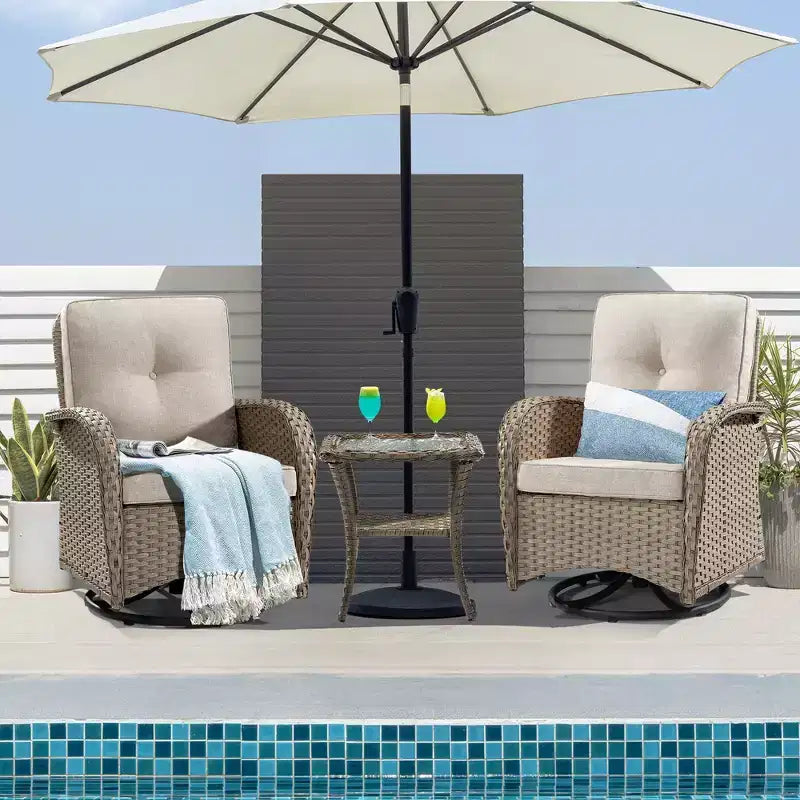 UPTIOT 2 - Person Outdoor Seating Group with Cushions