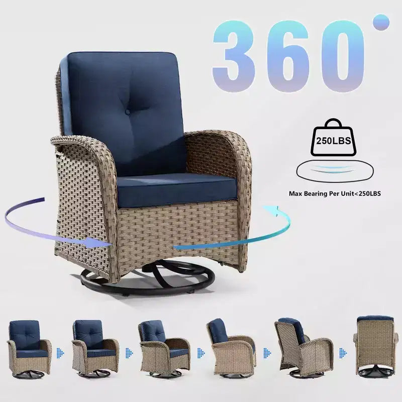 UPTIOT 2 - Person Outdoor Seating Group with Cushions