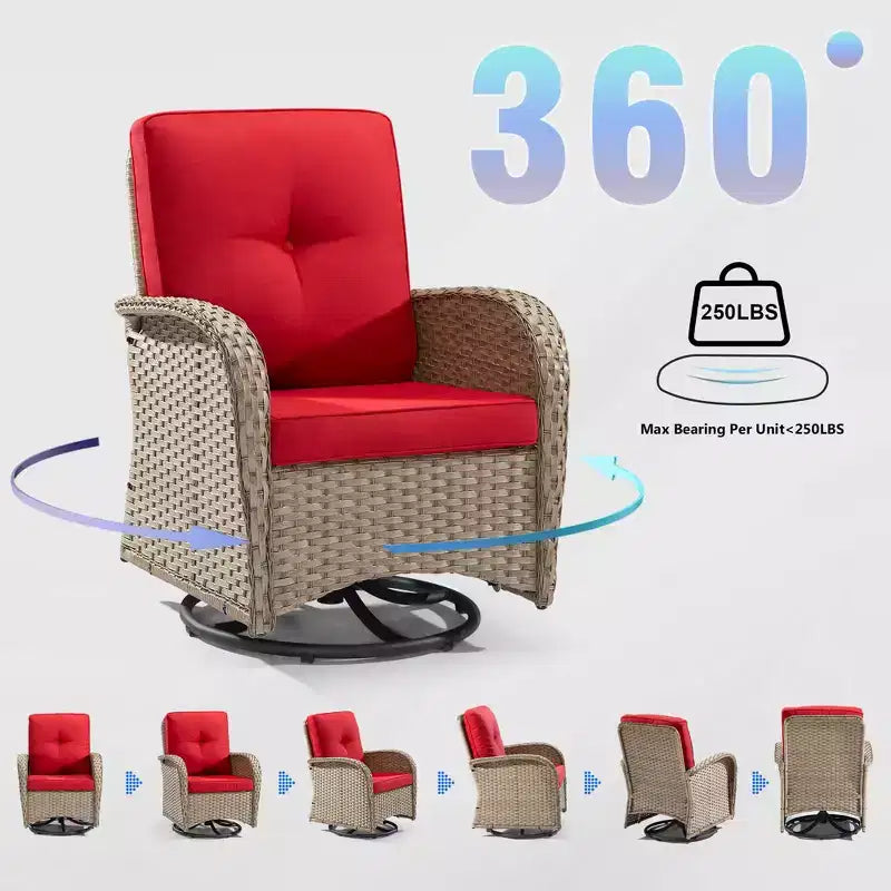UPTIOT 2 - Person Outdoor Seating Group with Cushions