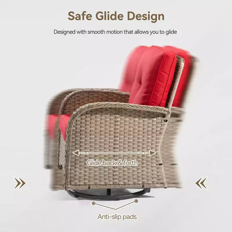 UPTIOT 2 - Person Outdoor Seating Group with Cushions
