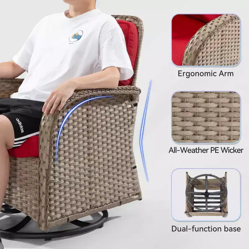 UPTIOT 2 - Person Outdoor Seating Group with Cushions