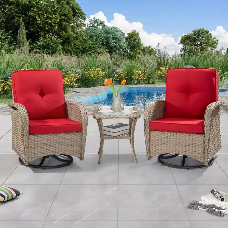 UPTIOT 2 - Person Outdoor Seating Group with Cushions