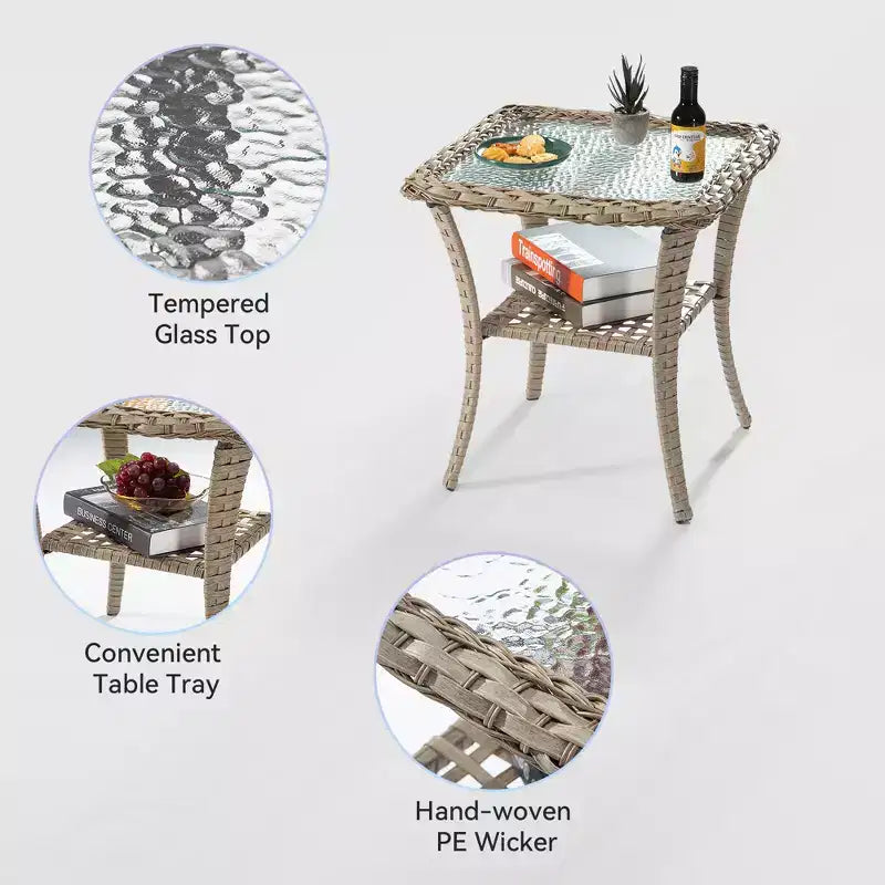 UPTIOT 2 - Person Outdoor Seating Group with Cushions