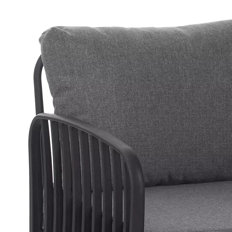 Christopher Knight Home Leah 7 Seater Outdoor Plastic and Glass Upholstered Conversation Set