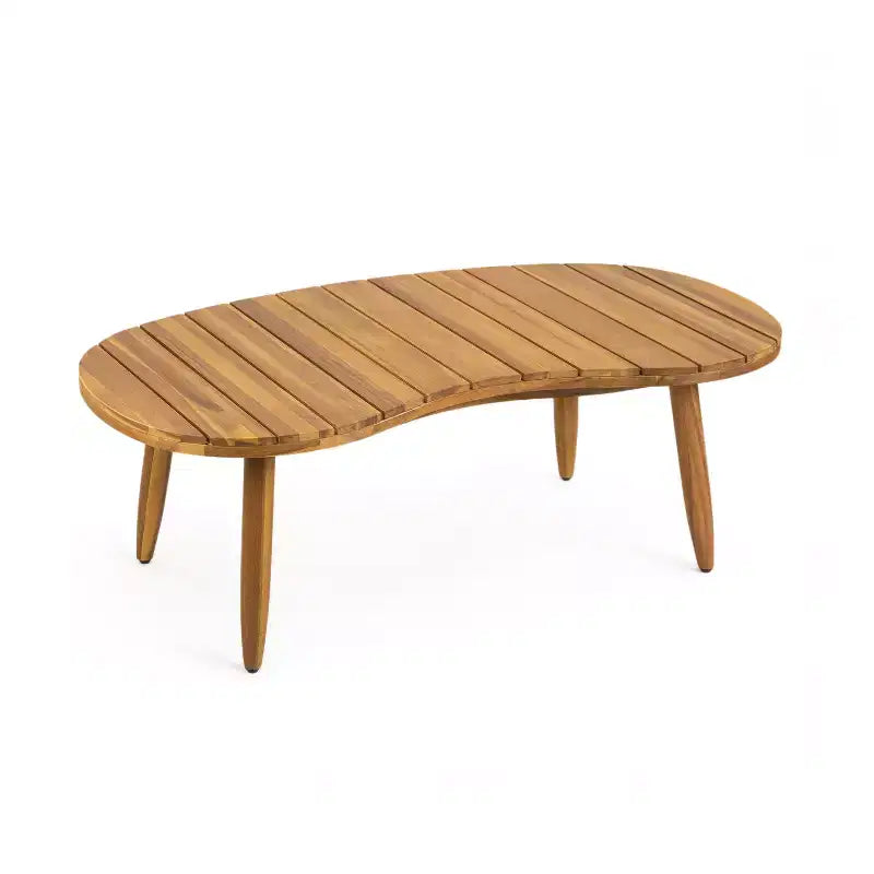 Christopher Knight Home Abell 2 Piece Outdoor Woven Rope Acacia Wood Upholstered Seating Set