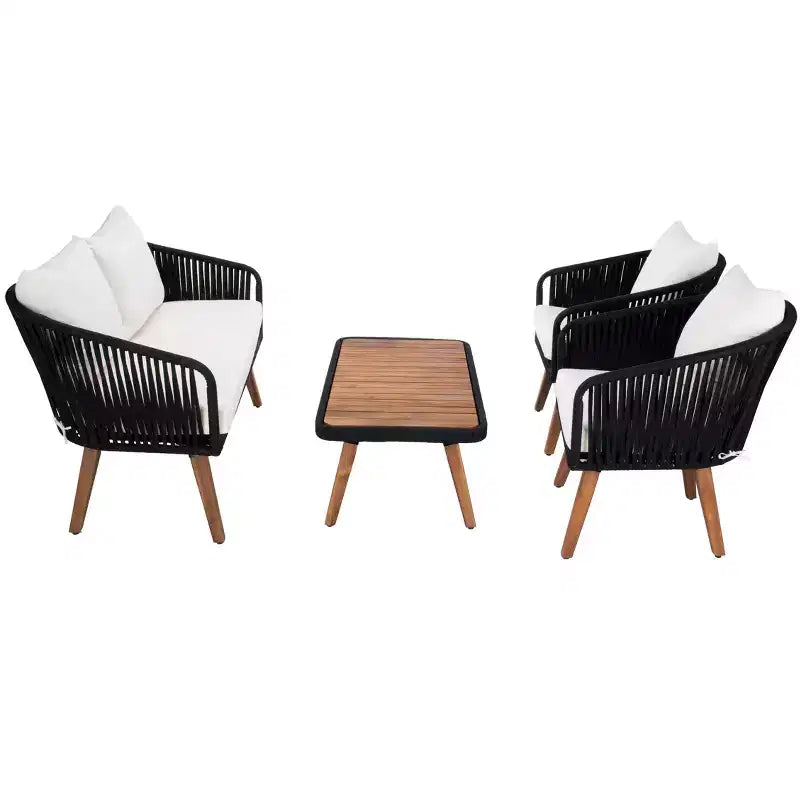 Ransin 4 Piece Living Set - Indoor/Outdoor - PAT7074 - Safavieh