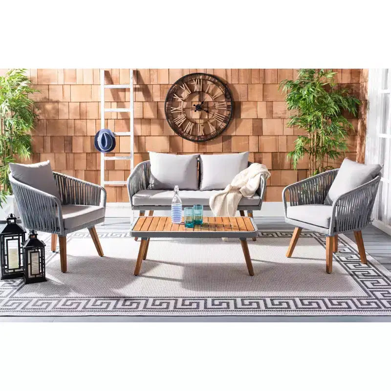 Ransin 4 Piece Living Set - Indoor/Outdoor - PAT7074 - Safavieh