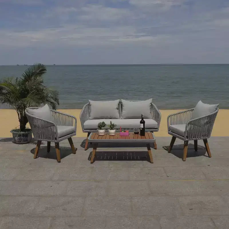 Ransin 4 Piece Living Set - Indoor/Outdoor - PAT7074 - Safavieh