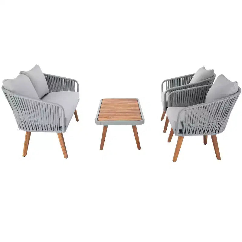 Ransin 4 Piece Living Set - Indoor/Outdoor - PAT7074 - Safavieh