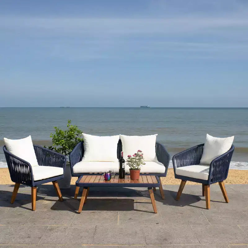 Ransin 4 Piece Living Set - Indoor/Outdoor - PAT7074 - Safavieh