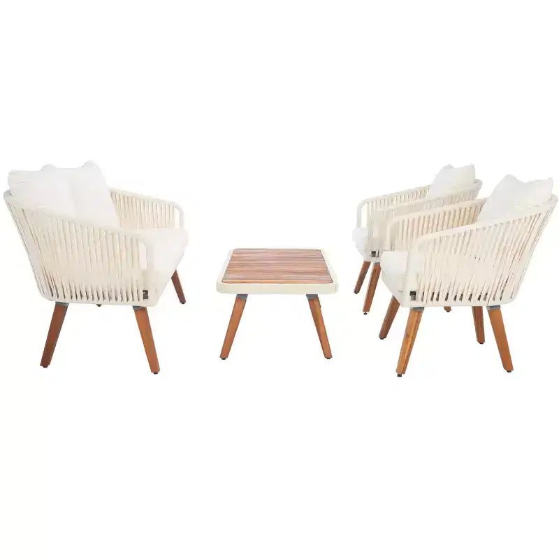 Ransin 4 Piece Living Set - Indoor/Outdoor - PAT7074 - Safavieh
