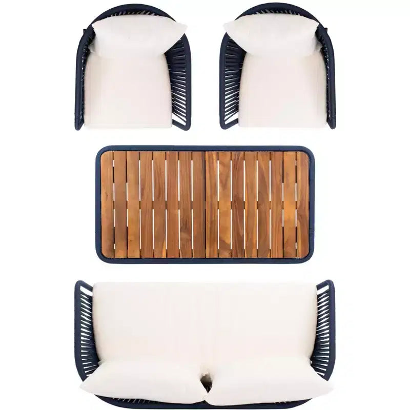 Ransin 4 Piece Living Set - Indoor/Outdoor - PAT7074 - Safavieh