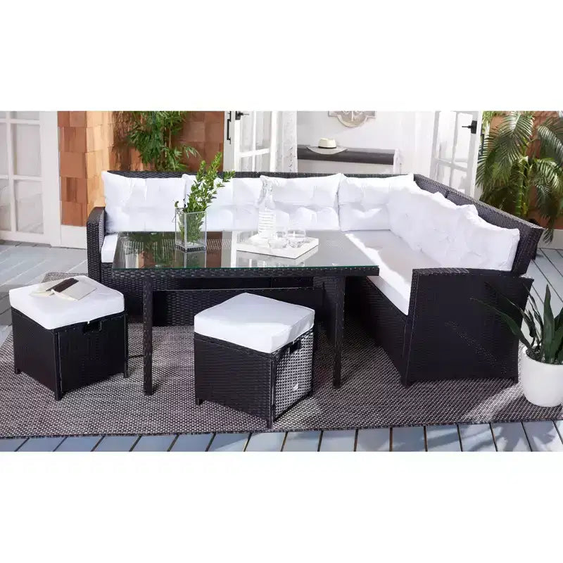 Miki 6 Piece Corner Seating Set - Indoor/Outdoor - PAT7708 - Safavieh