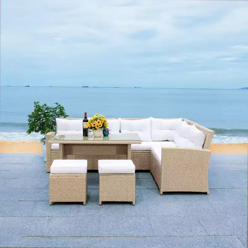 Miki 6 Piece Corner Seating Set - Indoor/Outdoor - PAT7708 - Safavieh