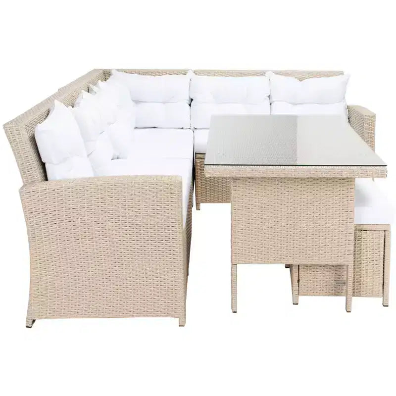 Miki 6 Piece Corner Seating Set - Indoor/Outdoor - PAT7708 - Safavieh