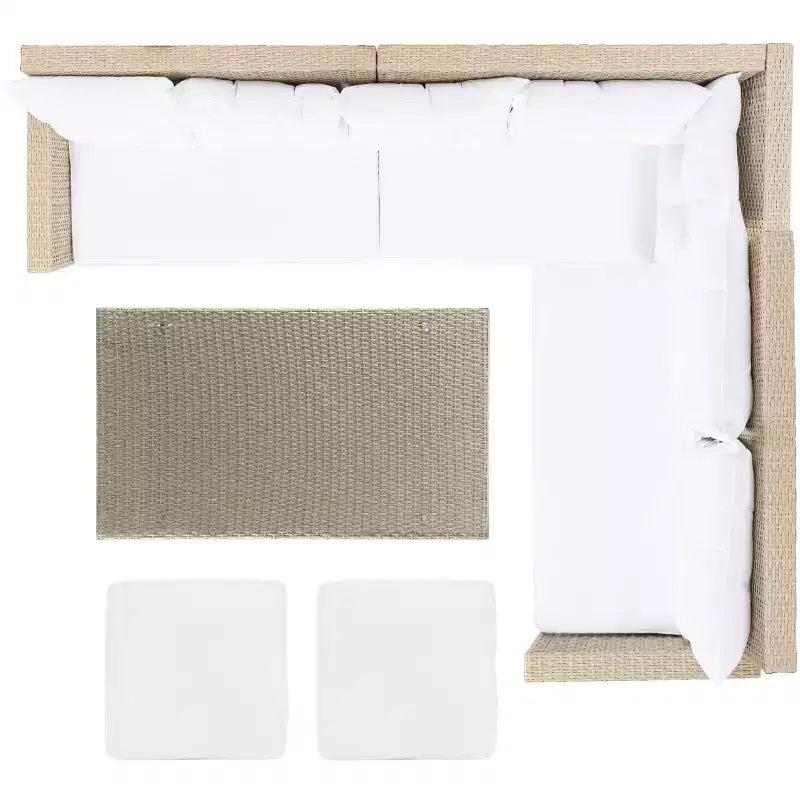 Miki 6 Piece Corner Seating Set - Indoor/Outdoor - PAT7708 - Safavieh