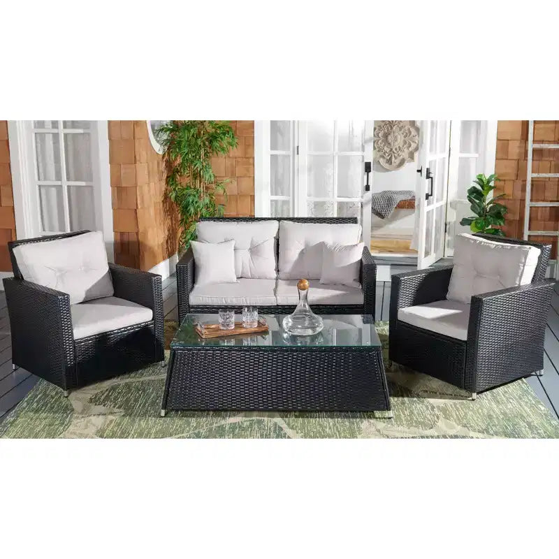 Lorma 4 Piece Living Set - Indoor/Outdoor - PAT7514 - Safavieh