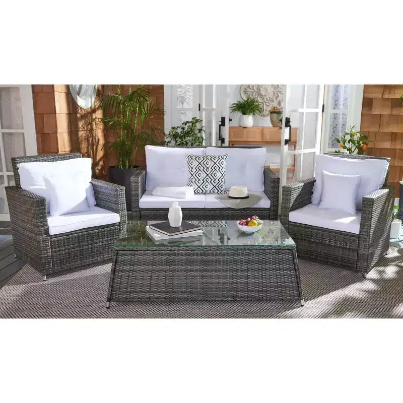 Lorma 4 Piece Living Set - Indoor/Outdoor - PAT7514 - Safavieh