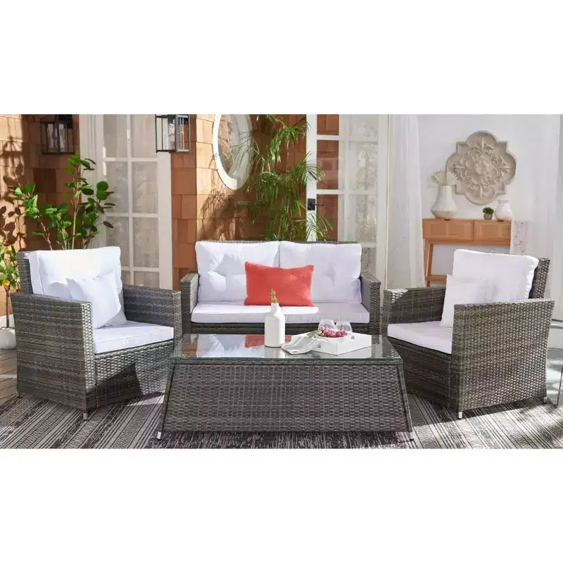 Lorma 4 Piece Living Set - Indoor/Outdoor - PAT7514 - Safavieh
