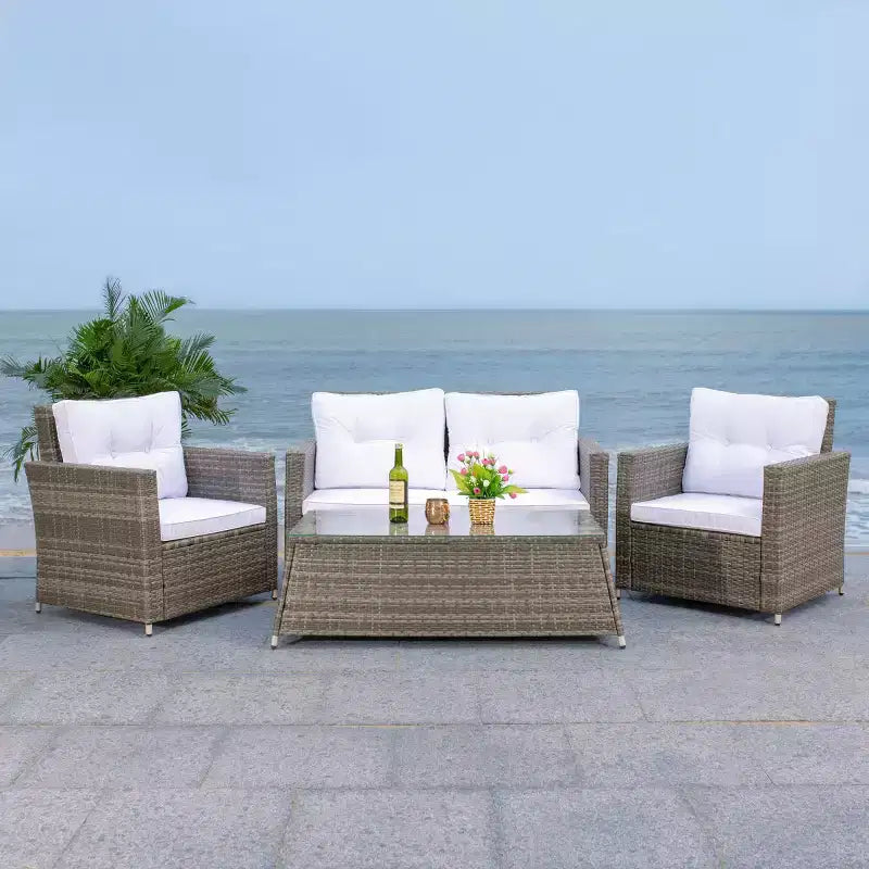 Lorma 4 Piece Living Set - Indoor/Outdoor - PAT7514 - Safavieh