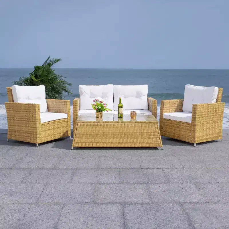 Lorma 4 Piece Living Set - Indoor/Outdoor - PAT7514 - Safavieh