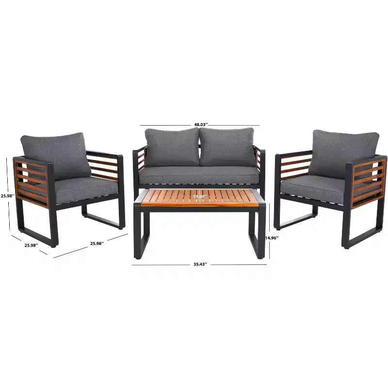 Vesta 4 Piece Living Set - Indoor/Outdoor - PAT7737 - Safavieh