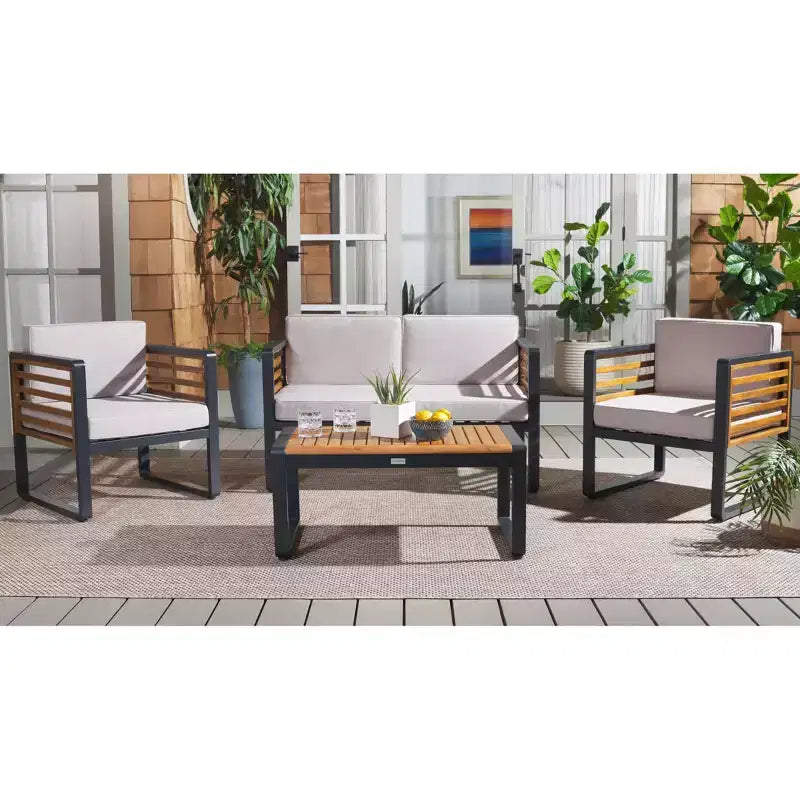 Vesta 4 Piece Living Set - Indoor/Outdoor - PAT7737 - Safavieh