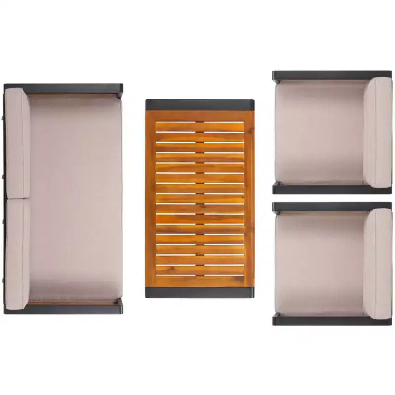 Vesta 4 Piece Living Set - Indoor/Outdoor - PAT7737 - Safavieh