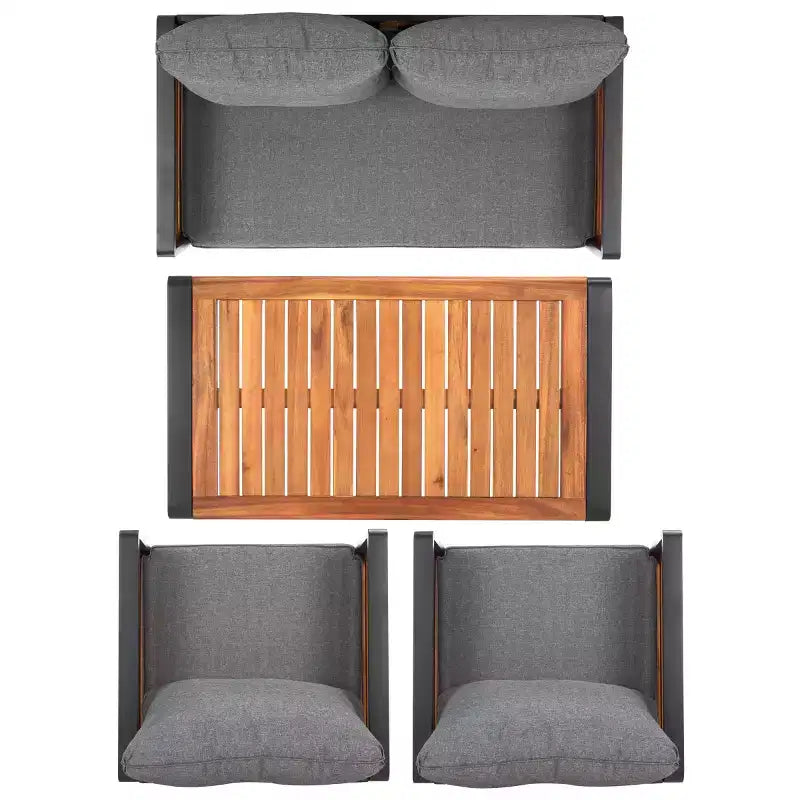 Vesta 4 Piece Living Set - Indoor/Outdoor - PAT7737 - Safavieh