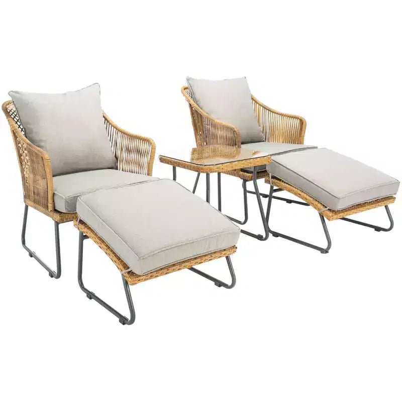 Narda 5 Piece Lounger Set - Indoor/Outdoor - PAT9018 - Safavieh